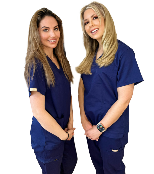 Catherine and Sarah are registered nurses running the beauty clinic.